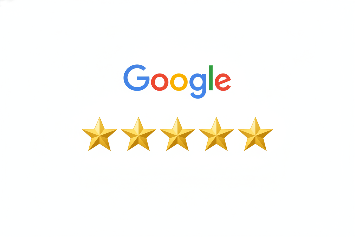 google reviews but no numbers, just need logo and stars